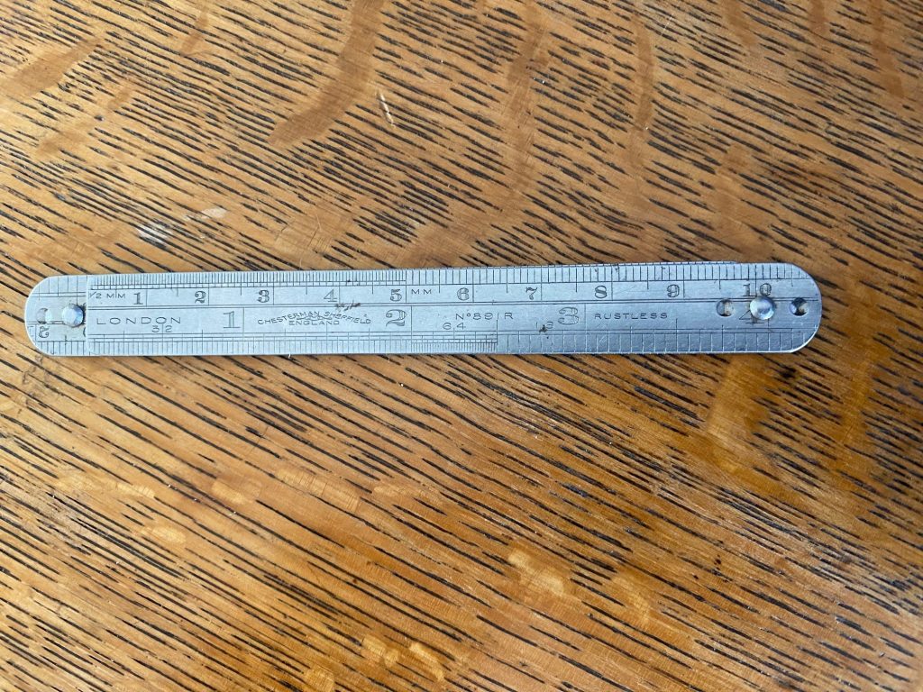 Rustless Ruler Chesterman 12″ Rustless Folding Rule No 89 | R engraved with Brown ...