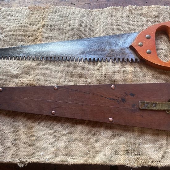 George Ibbotson 1952 Double Edged Pruning Saw with Sheath