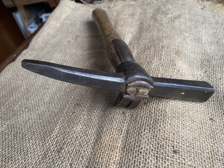 Vintage Strapped Roofing Hammer with Side Claw