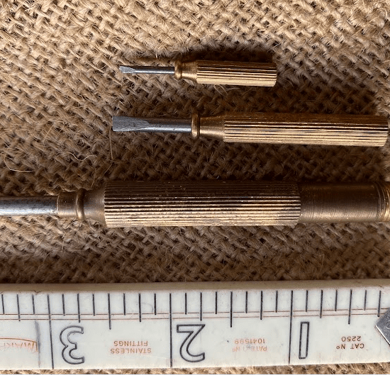 Vintage Brass Screwdriver 3-in-1