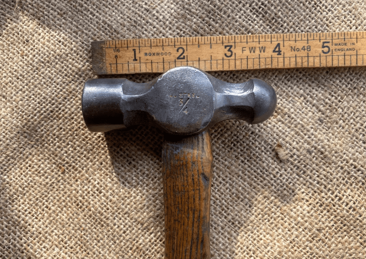 Vintage 3/4lb Ball Pein Hammer 9" Shaft - Image 5