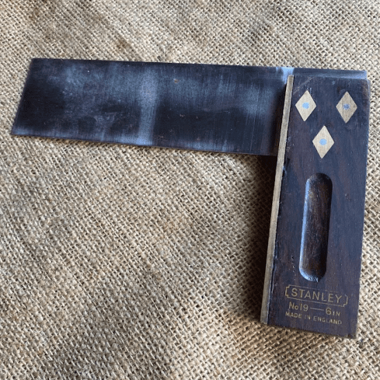 Stanley No19 6" Brass and Hardwood Tri Square