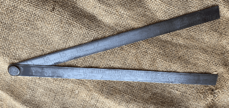 Vintage 2ft Folding Steel Rule A1 Brand No724 - Image 3