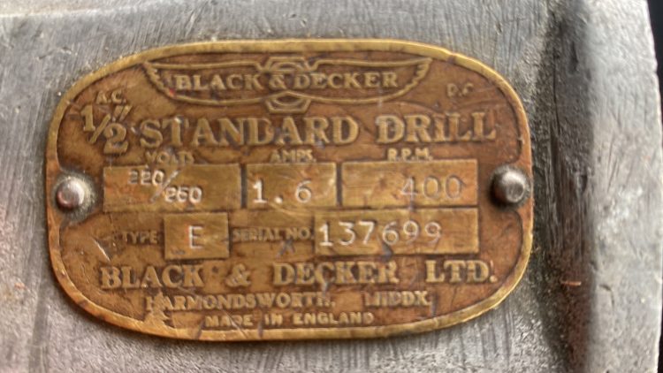 Vintage Black and Decker Type 361 Standard Electric Drill - Image 2