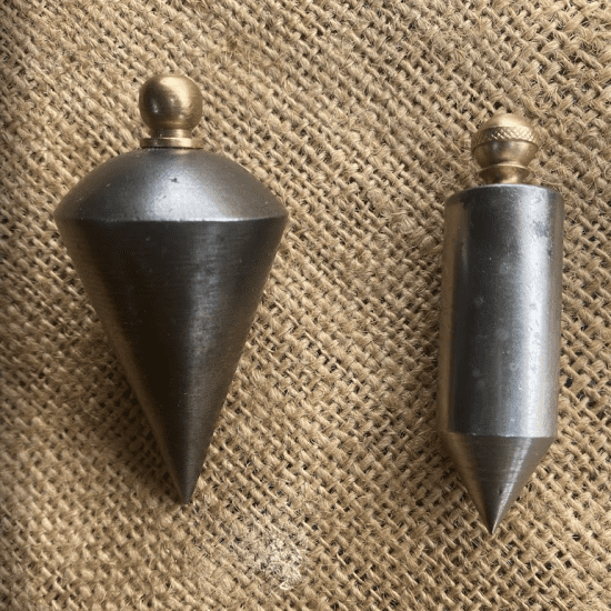 Two vintage plumb bobs