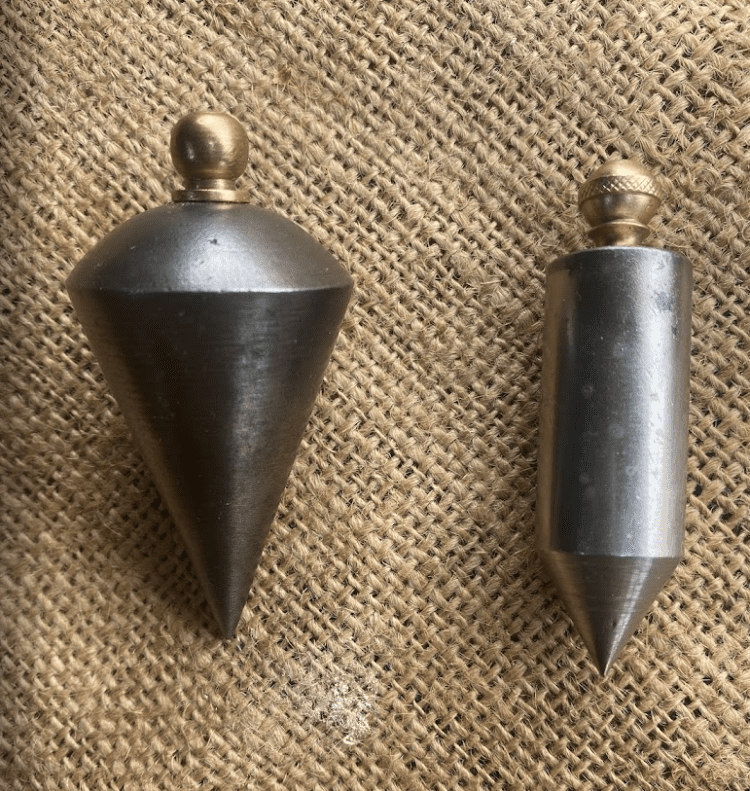 Two vintage plumb bobs