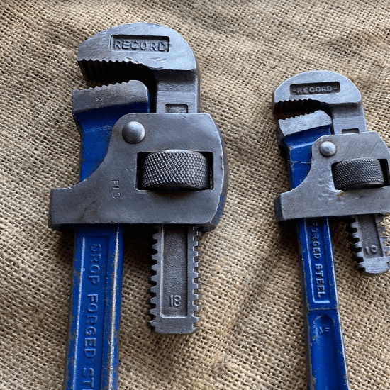 Vintage Record Stillsons/Pipe Wrench x 2