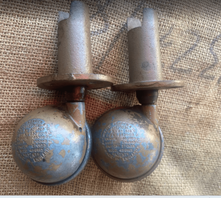 Vintage Castors x 2 by Archibald Kenrick and Sons Ltd - Image 2