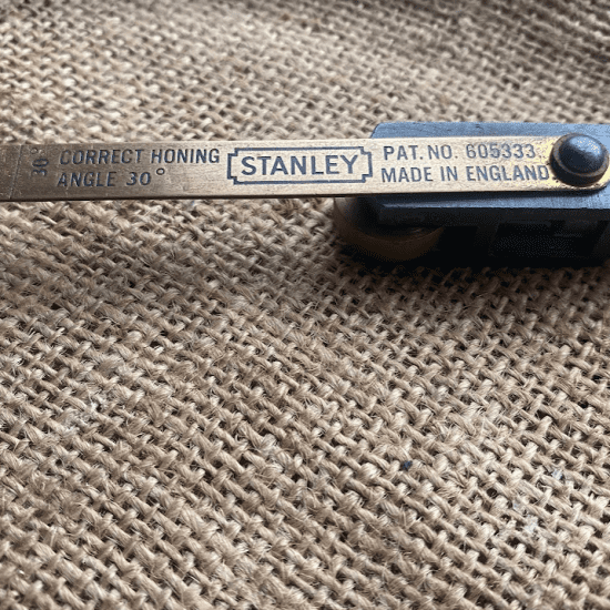 Vintage Stanley Plane Iron Sharpening Guide Correct Honing Pat No 605333