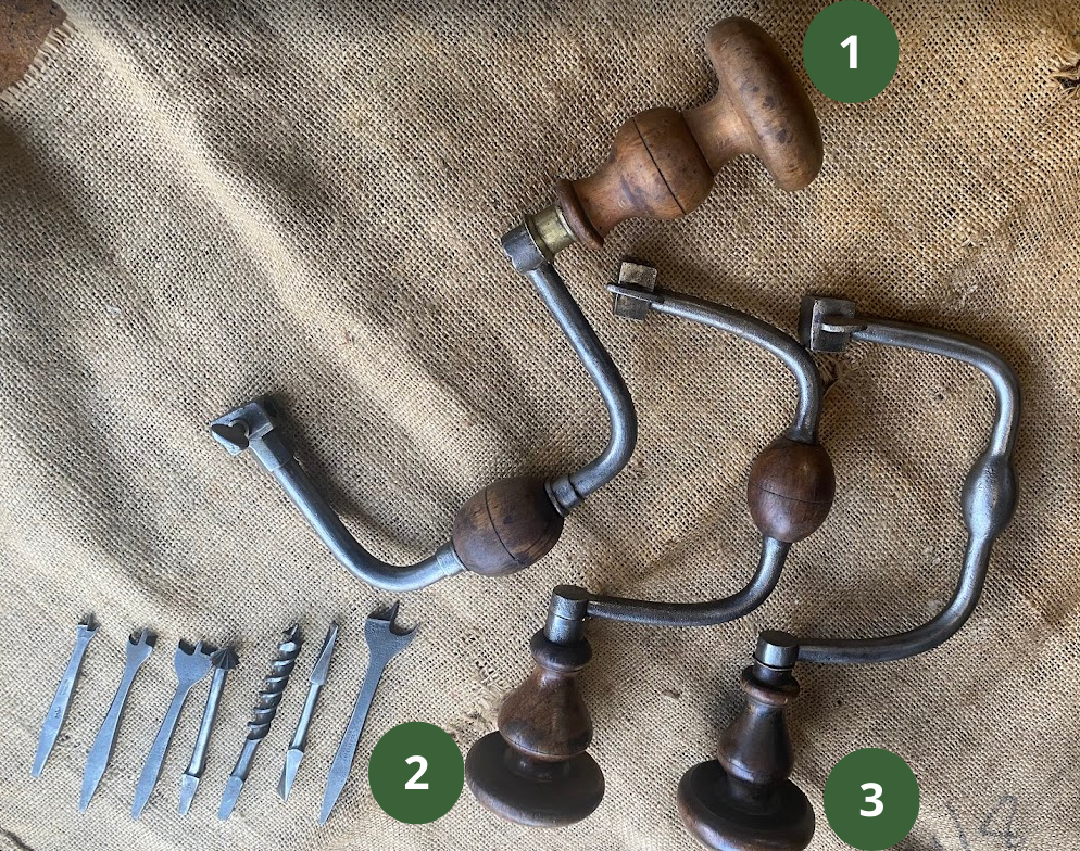Vintage Brace & Bits - Choice of 3 brace types