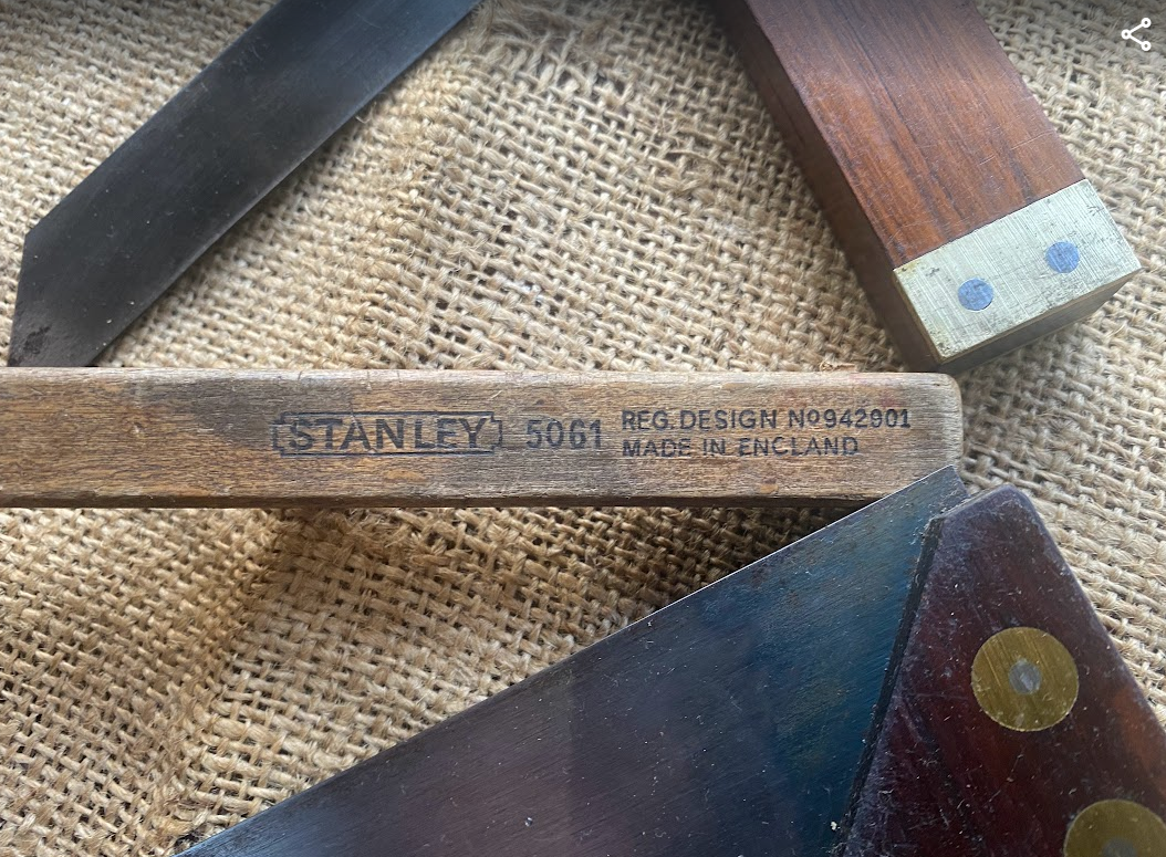 Vintage Curated Set: Tri-Square, Sliding Bevel and Marking Gauge - Image 3