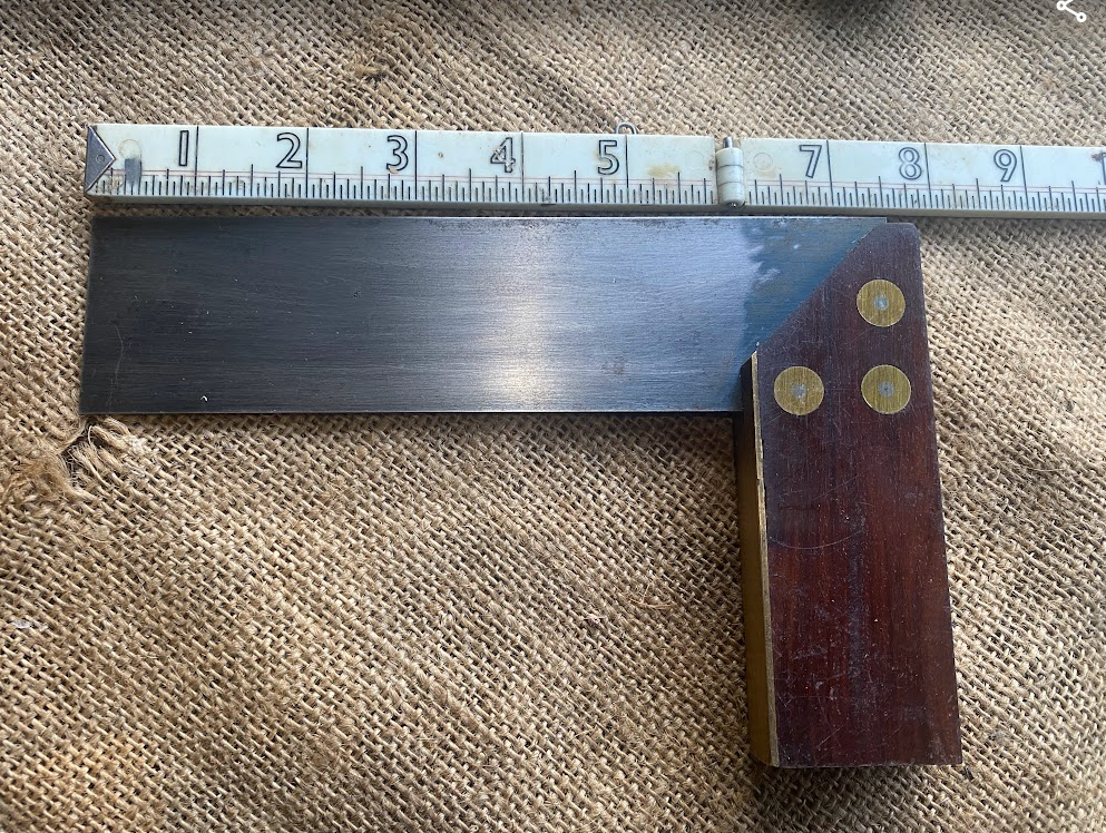 Vintage Curated Set: Tri-Square, Sliding Bevel and Marking Gauge - Image 4