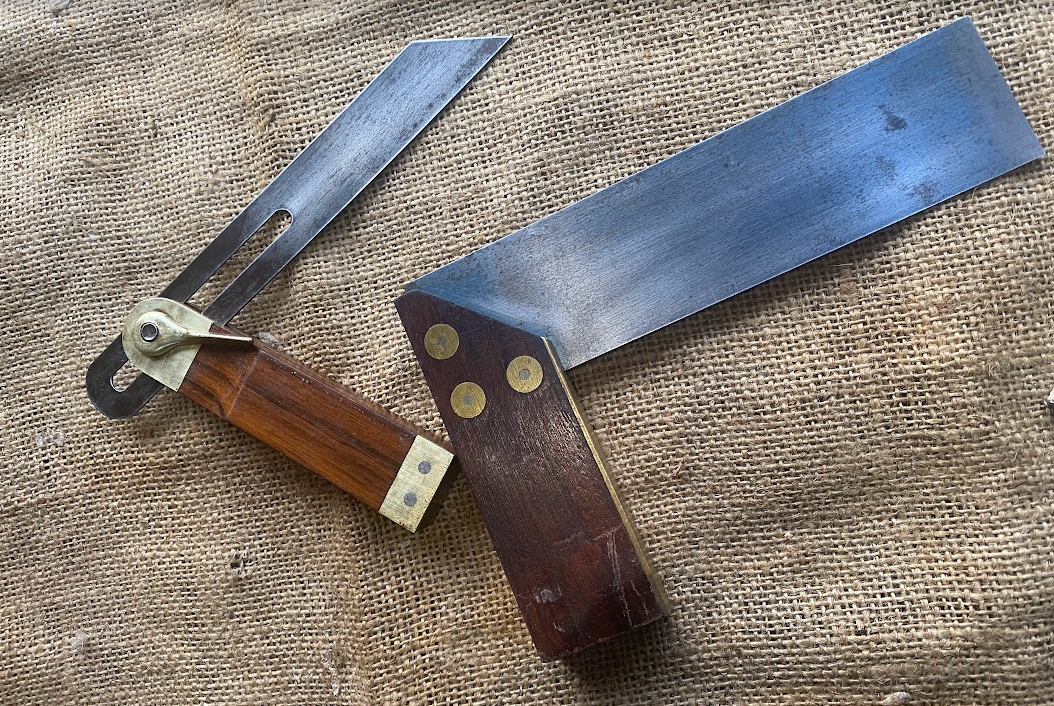 Vintage Curated Set: Tri-Square, Sliding Bevel and Marking Gauge - Image 5