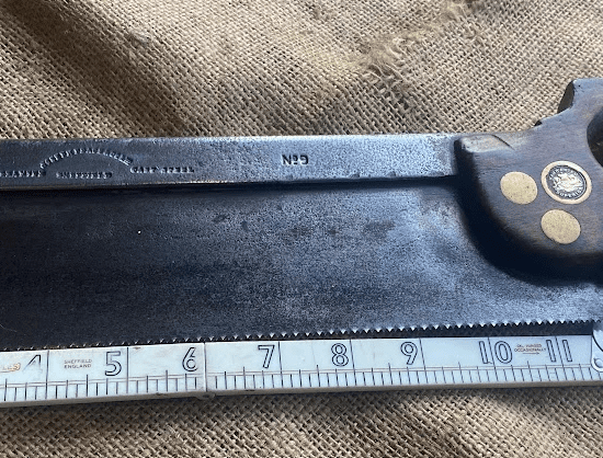 Vintage Joseph Peace & Co Ltd tenon saw. 12tpi C1890