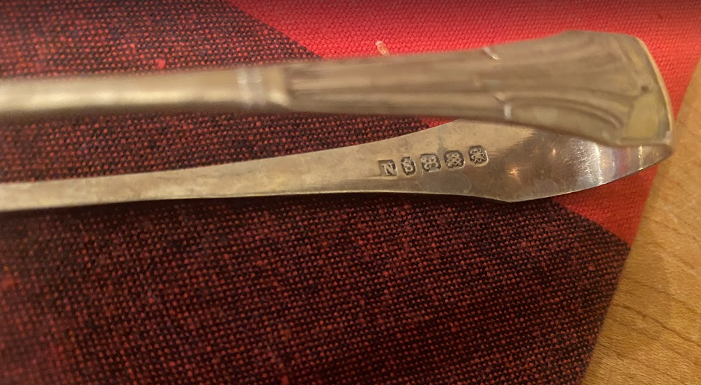 Vintage Silver Sugar Lump Tweezers - Image 3