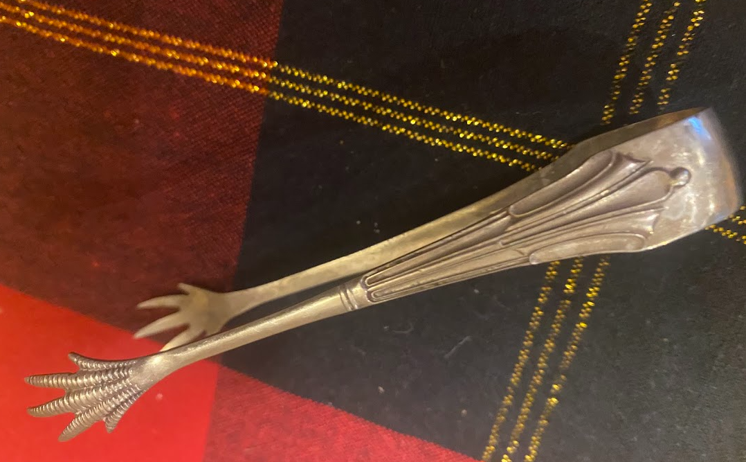 Vintage Silver Sugar Lump Tweezers - Image 4