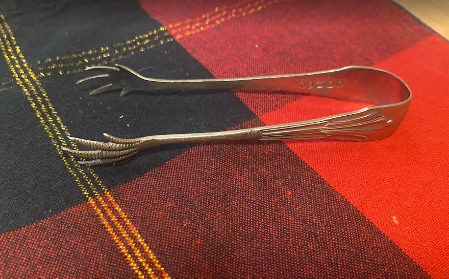 Vintage Silver Sugar Lump Tweezers