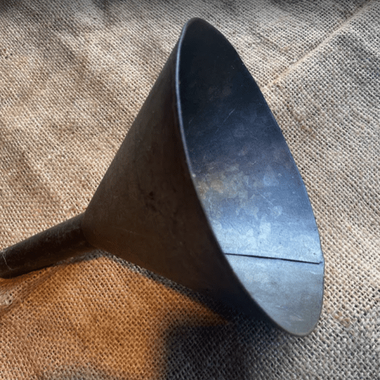 Vintage Metal Funnel 6" width