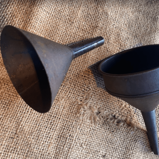 Vintage Metal Funnels x 2