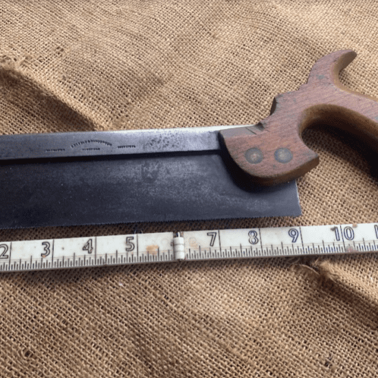 Vintage Drabble & Sanderson Steel Backed Dovetail Saw