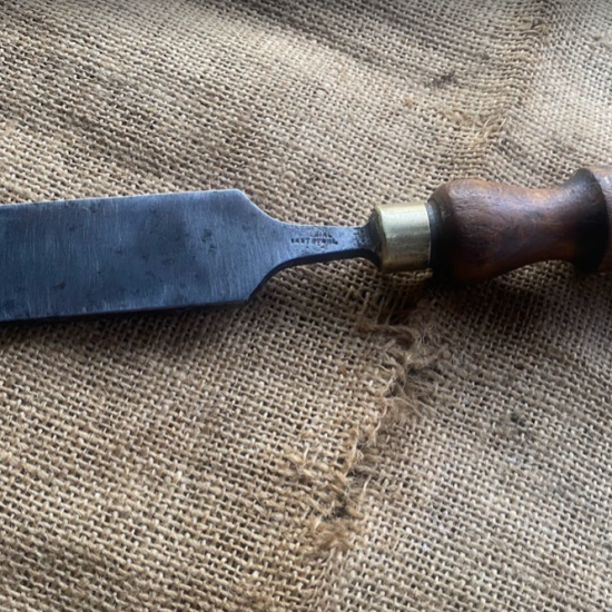 Vintage 1 1/2″ Firmer Chisel | W K & G Peace Eagle Works Sheffield