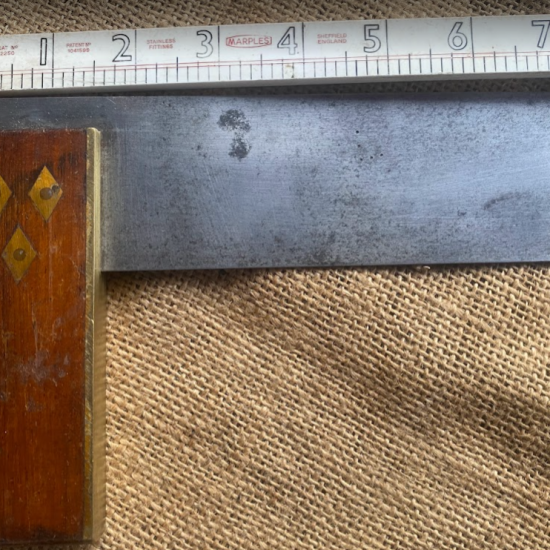 Vintage Tri-Square 6" Hardwood and Brass
