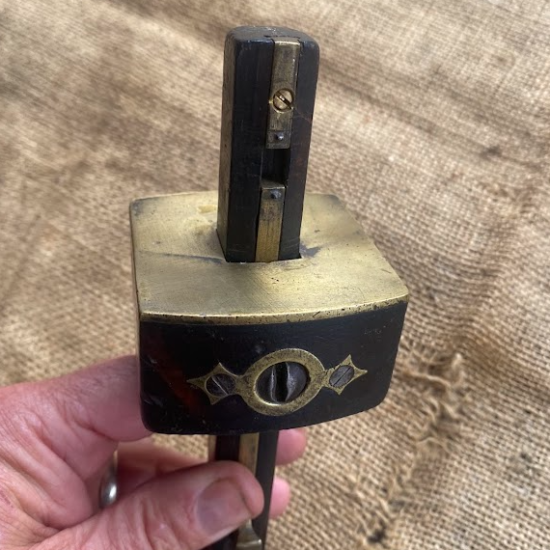 Vintage Rosewood and Brass Mortice Gauge