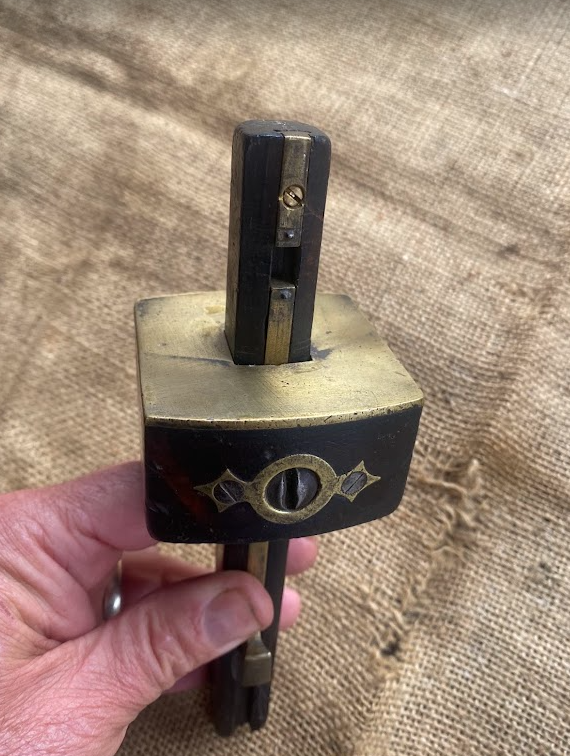 Vintage Rosewood and Brass Mortice Gauge
